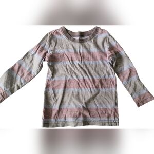 Jumping Beans grey red colorblock long sleeve tee 2T